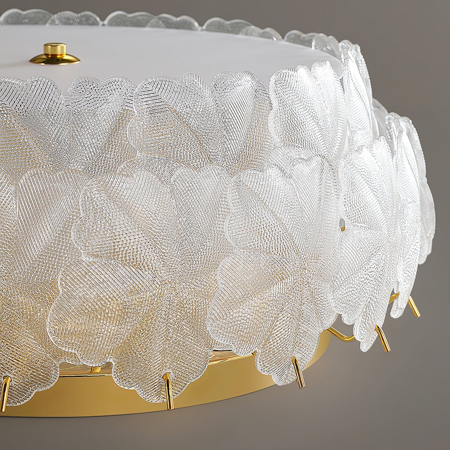 Blossom Cluster Ceiling Light | Glass & Metal | White & Gold