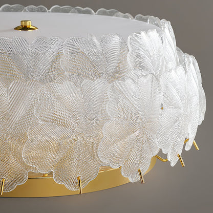 Blossom Cluster Ceiling Light | Glass & Metal | White & Gold