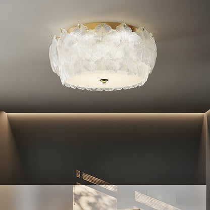 Blossom Cluster Ceiling Light | Glass & Metal | White & Gold