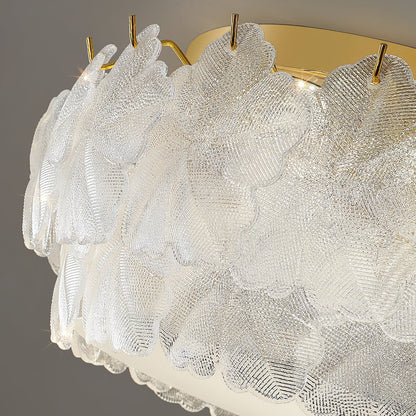 Blossom Cluster Ceiling Light | Glass & Metal | White & Gold