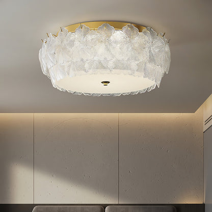 Blossom Cluster Ceiling Light | Glass & Metal | White & Gold