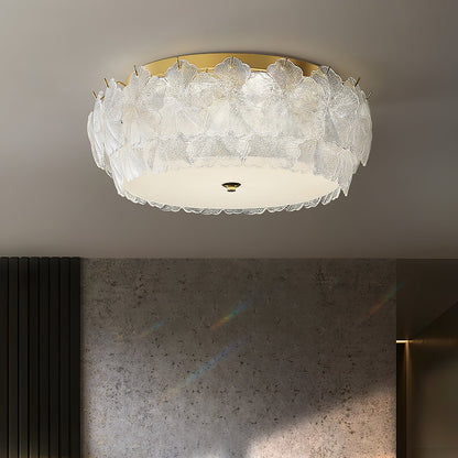 Blossom Cluster Ceiling Light | Glass & Metal | White & Gold