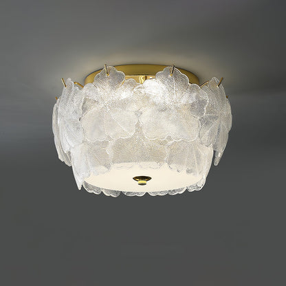 Blossom Cluster Ceiling Light | Glass & Metal | White & Gold