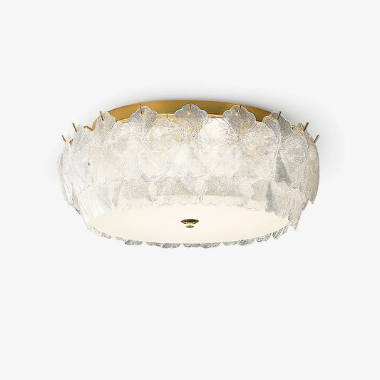 Blossom Cluster Ceiling Light | Glass & Metal | White & Gold