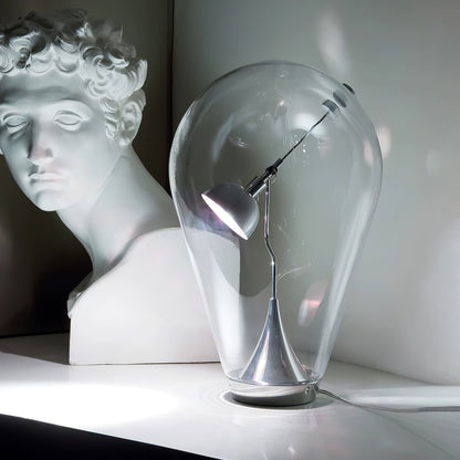 Blow Table Lamp | Metal and Glass | Chrome