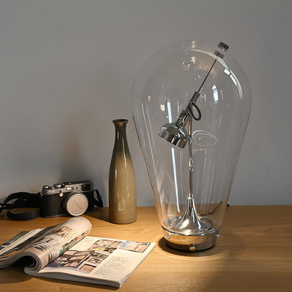 Blow Table Lamp | Metal and Glass | Chrome