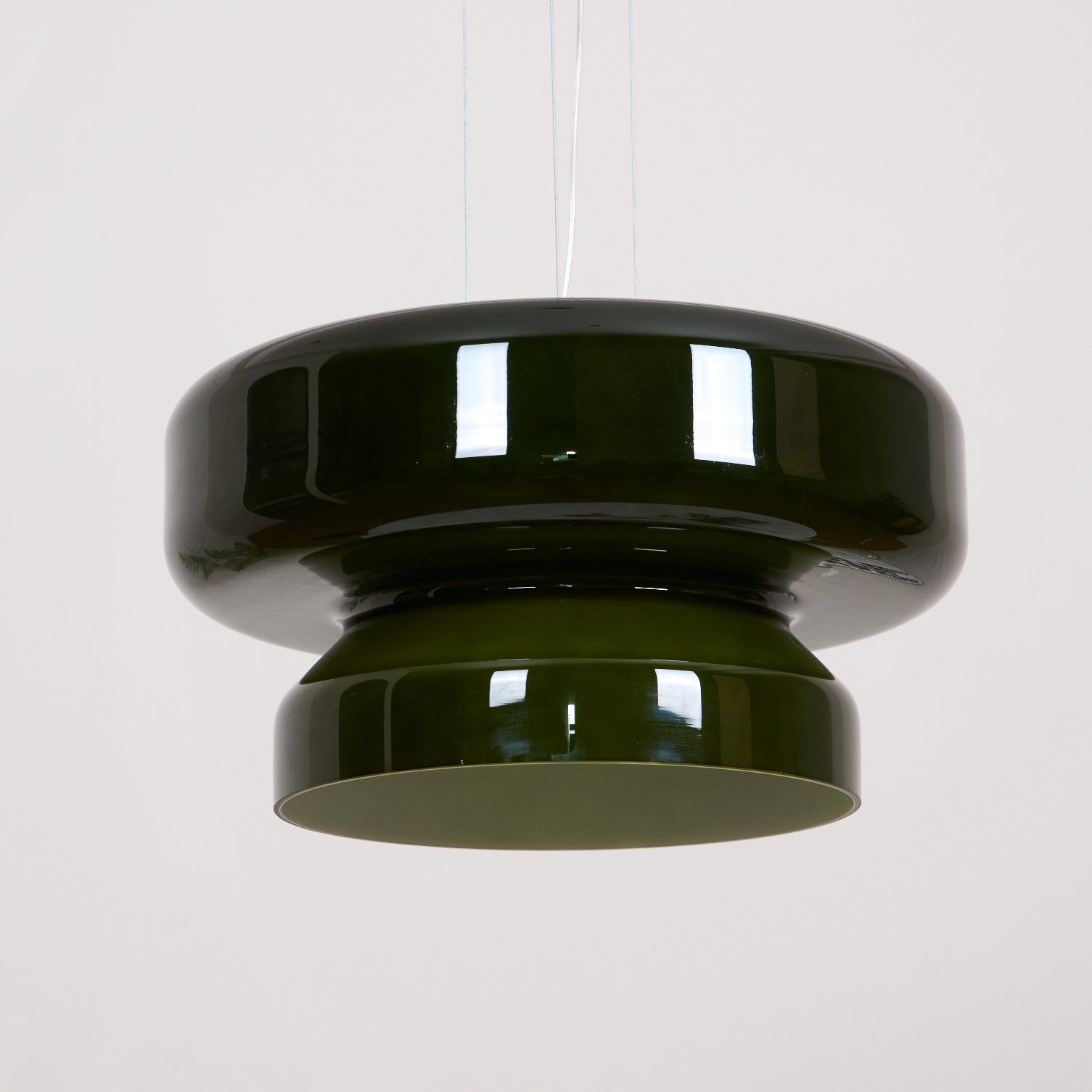 Bohemia Pendant Lamp | Molded Glass Shade | Chrome Finish, Amber Red