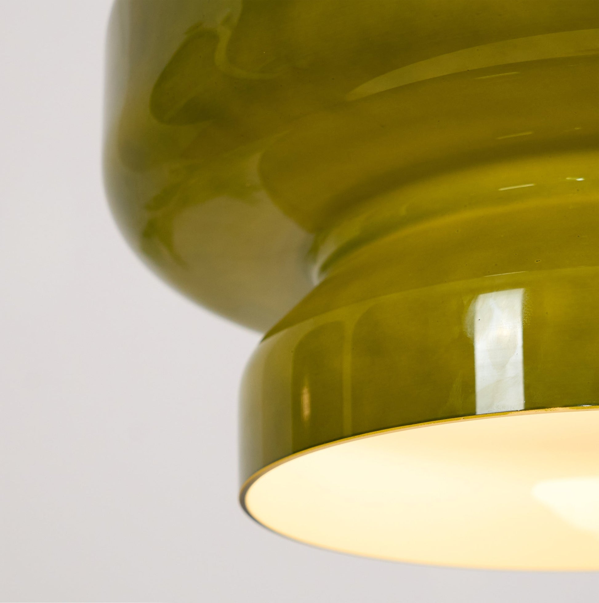 Bohemia Pendant Lamp | Molded Glass Shade | Chrome Finish, Amber Red