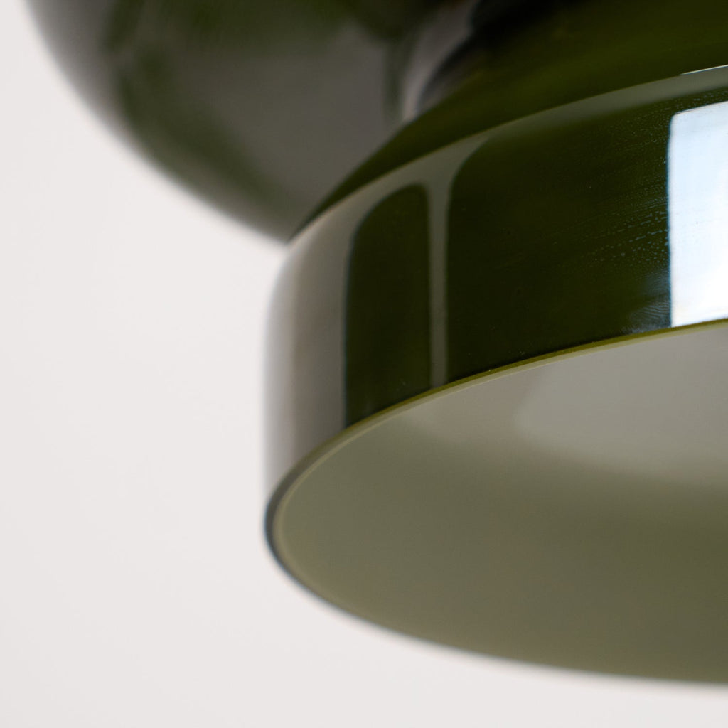 Bohemia Pendant Lamp | Molded Glass Shade | Chrome Finish, Amber Red