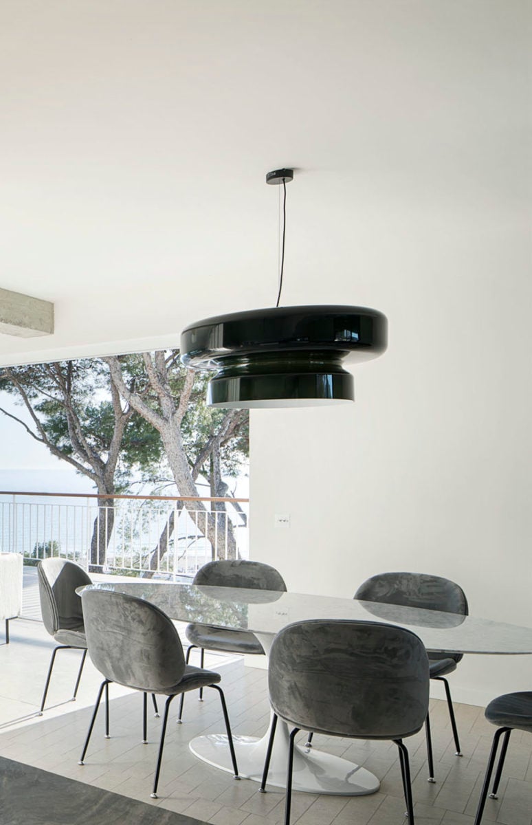 Bohemia Pendant Lamp | Molded Glass Shade | Chrome Finish, Amber Red