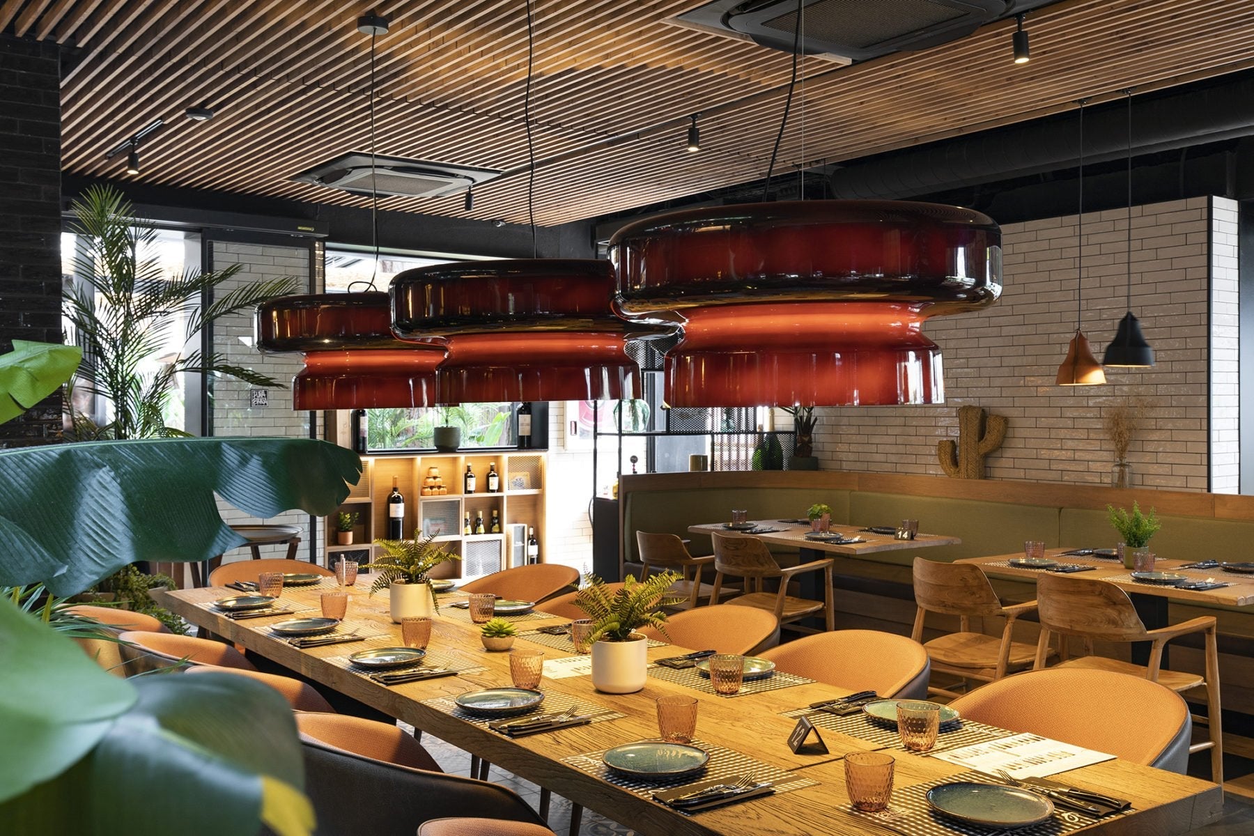 Bohemia Pendant Lamp | Molded Glass Shade | Chrome Finish, Amber Red