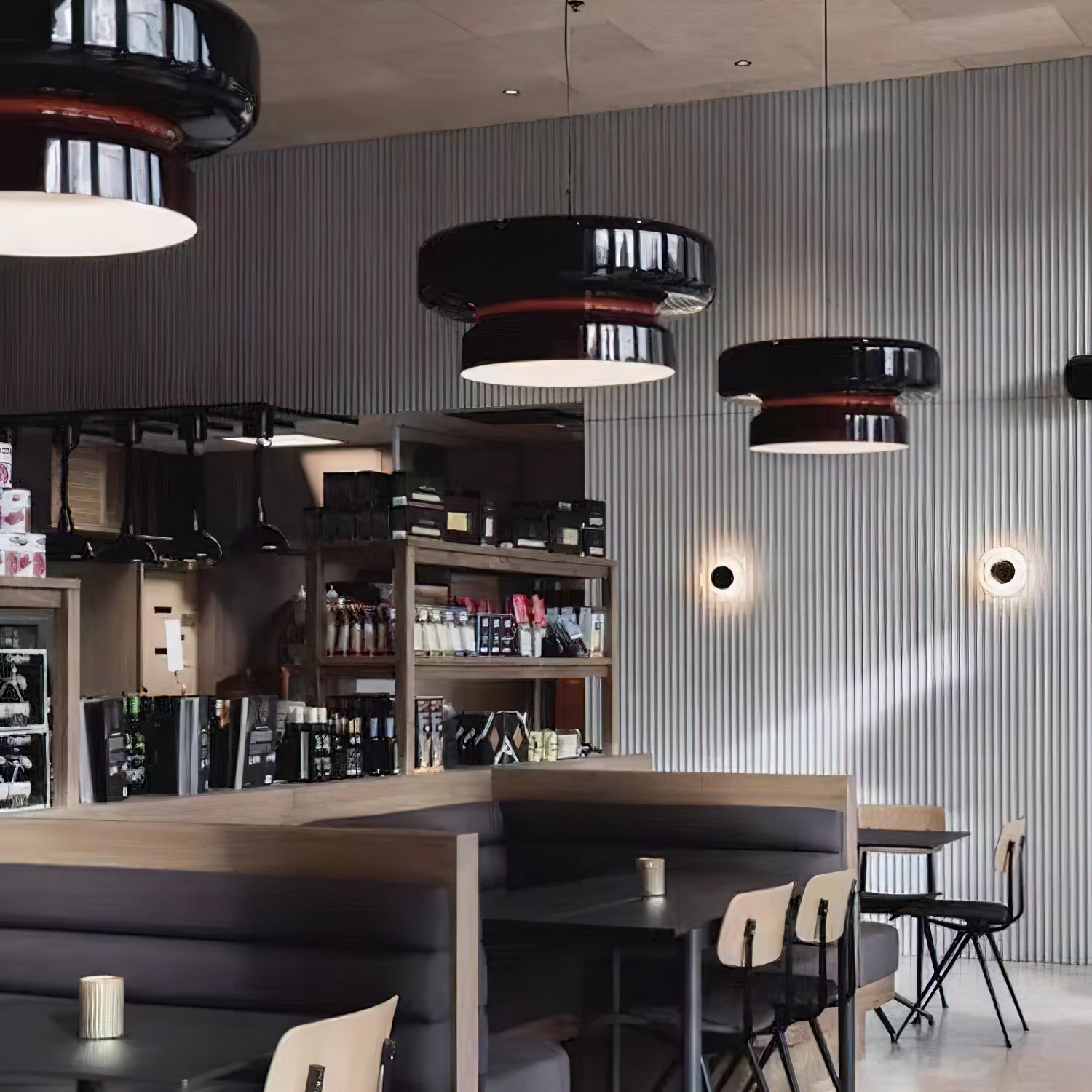 Bohemia Pendant Lamp | Molded Glass Shade | Chrome Finish, Amber Red