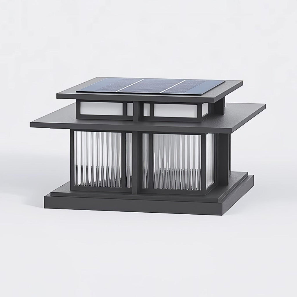 Boilyn Solar Outdoor Pillar Light | IP65 Waterproof | Remote Control | Black & White