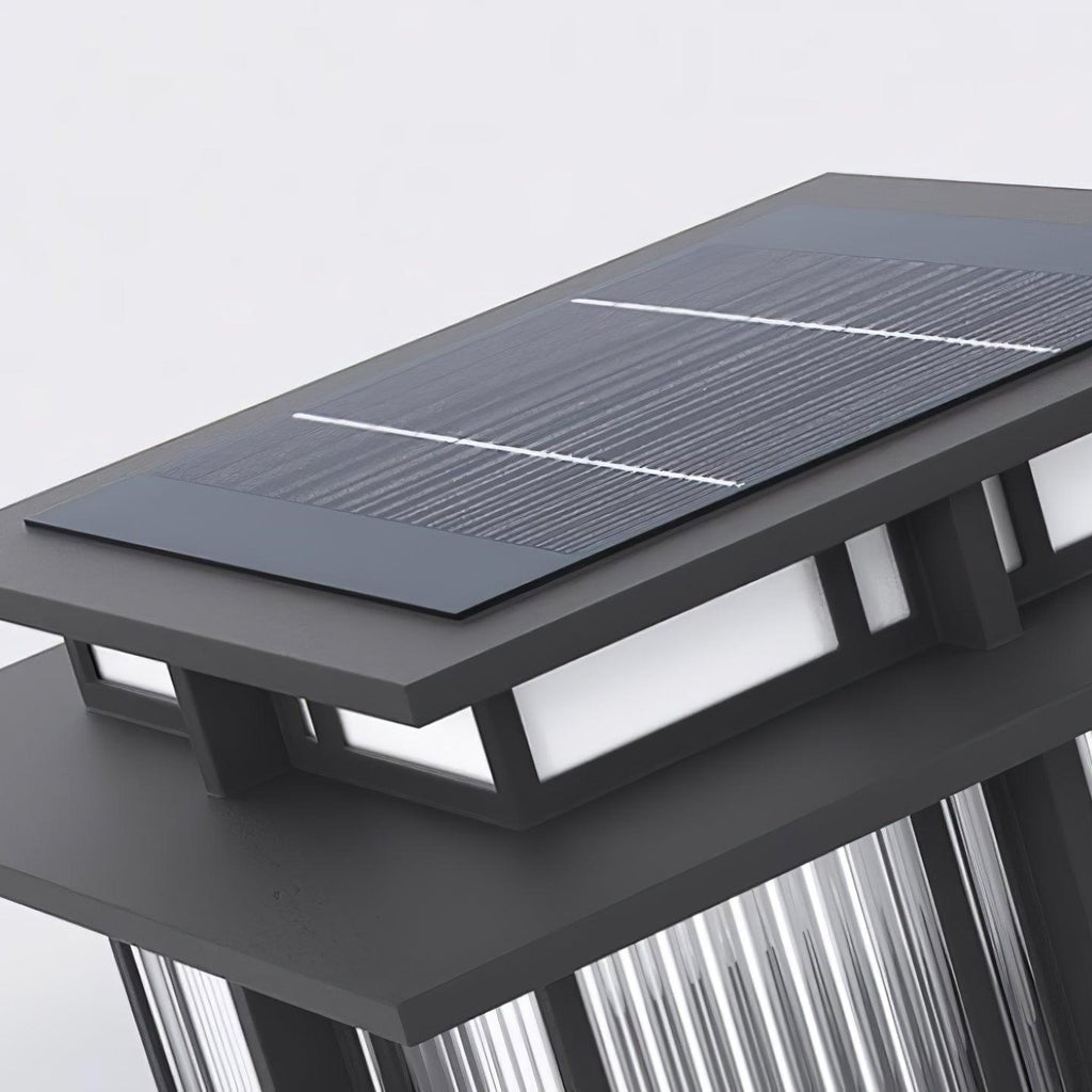 Boilyn Solar Outdoor Pillar Light | IP65 Waterproof | Remote Control | Black & White