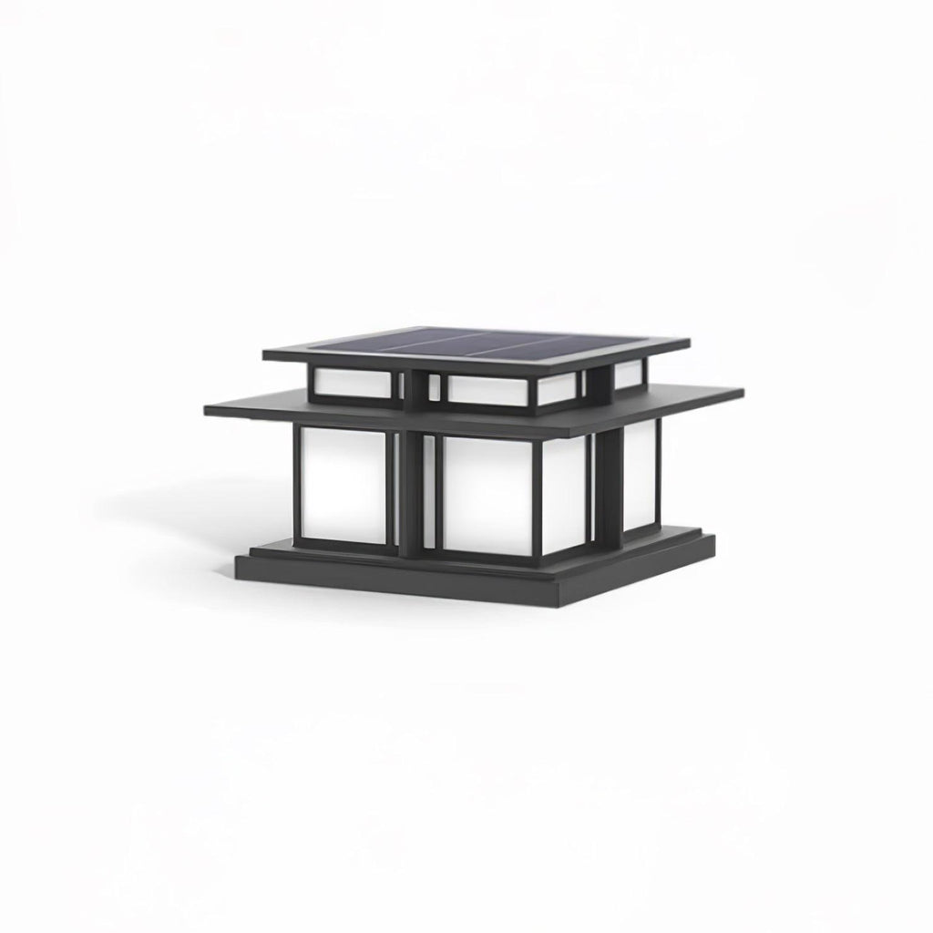 Boilyn Solar Outdoor Pillar Light | IP65 Waterproof | Remote Control | Black & White