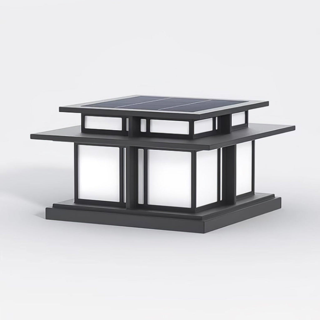 Boilyn Solar Outdoor Pillar Light | IP65 Waterproof | Remote Control | Black & White