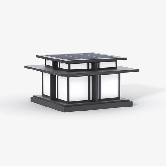 Boilyn Solar Outdoor Pillar Light | IP65 Waterproof | Remote Control | Black & White