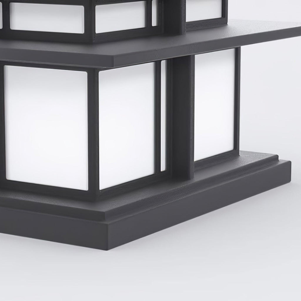 Boilyn Solar Outdoor Pillar Light | IP65 Waterproof | Remote Control | Black & White