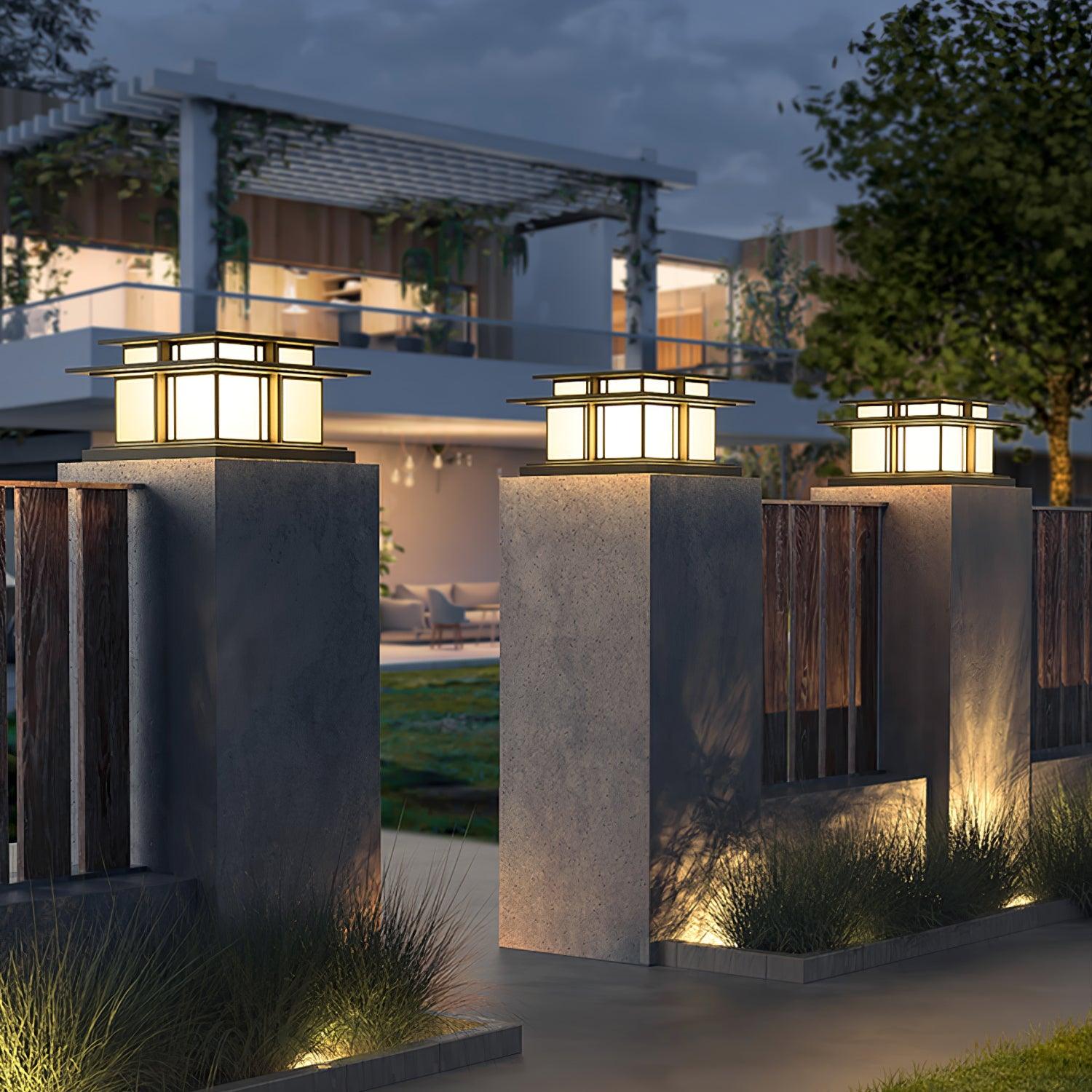 Boilyn Outdoor Pillar Light | IP65 Waterproof | Black & White Finish