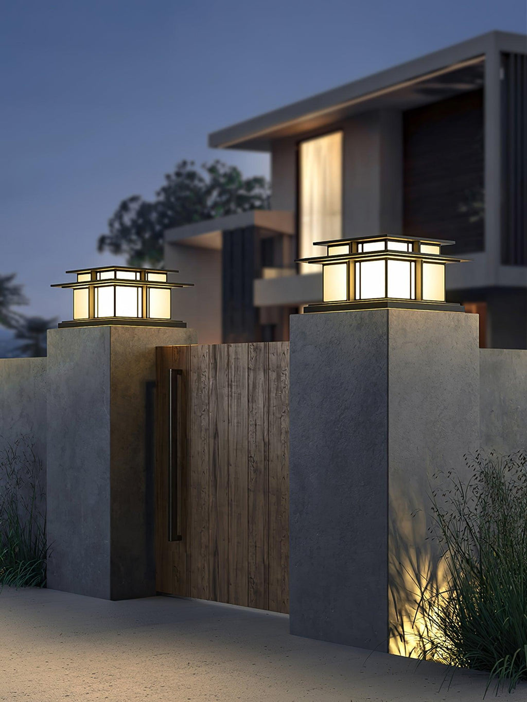 Boilyn Solar Outdoor Pillar Light | IP65 Waterproof | Remote Control | Black & White