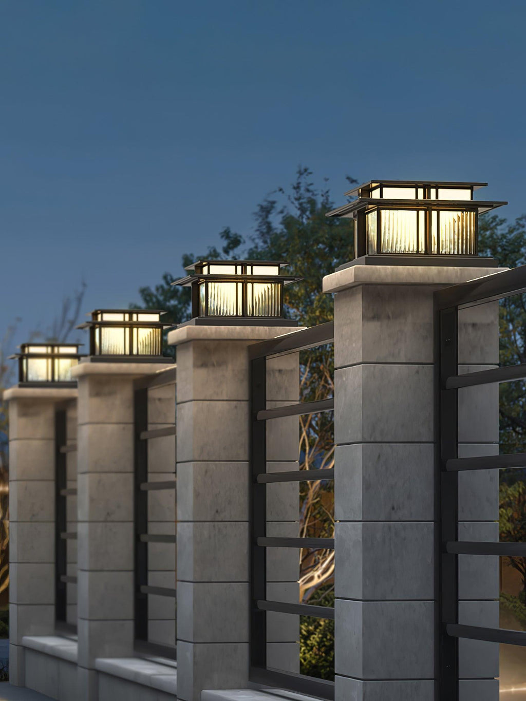 Boilyn Solar Outdoor Pillar Light | IP65 Waterproof | Remote Control | Black & White