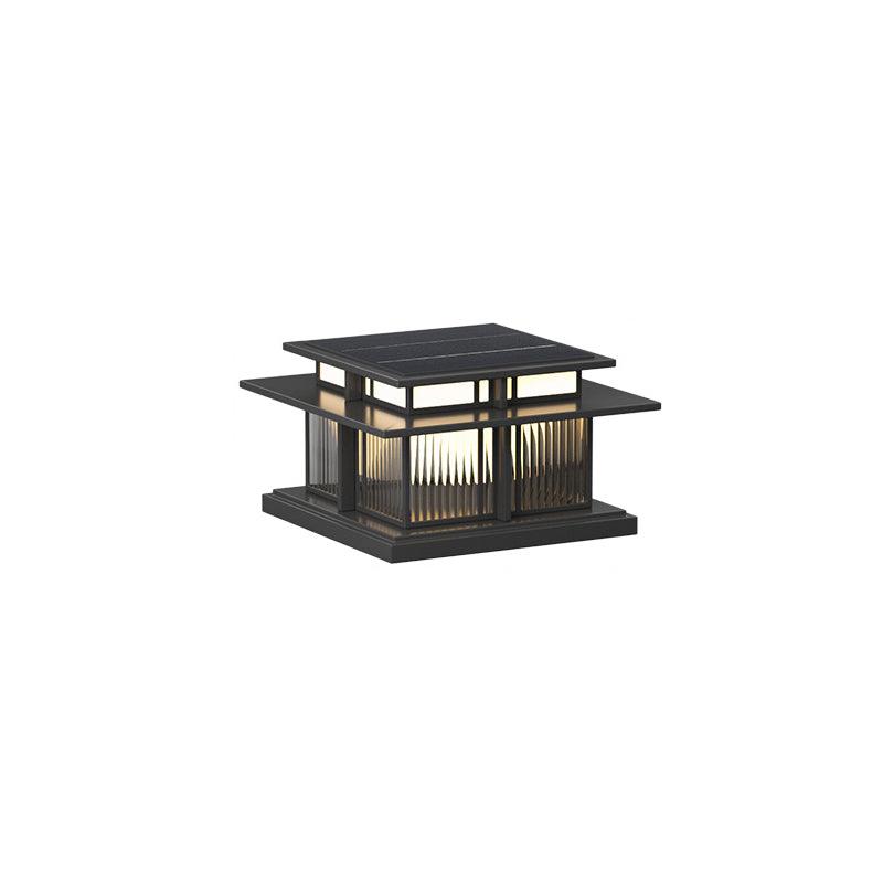 Boilyn Solar Outdoor Pillar Light | IP65 Waterproof | Remote Control | Black & White