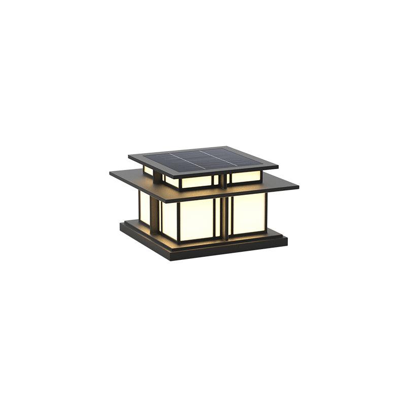 Boilyn Solar Outdoor Pillar Light | IP65 Waterproof | Remote Control | Black & White