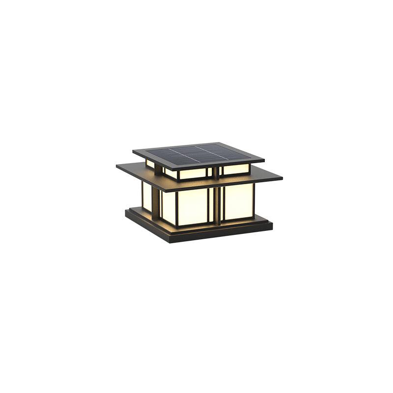 Boilyn Solar Outdoor Pillar Light | IP65 Waterproof | Remote Control | Black & White