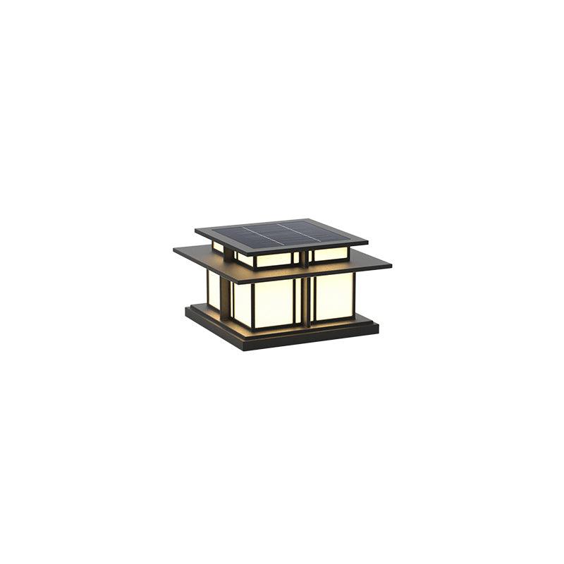 Boilyn Solar Outdoor Pillar Light | IP65 Waterproof | Remote Control | Black & White