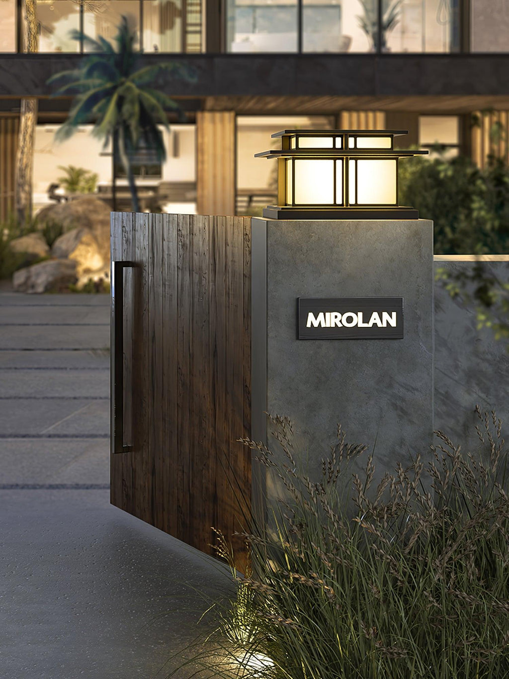Boilyn Solar Outdoor Pillar Light | IP65 Waterproof | Remote Control | Black & White