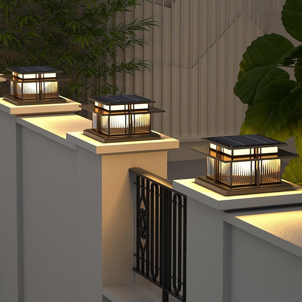 Boilyn Solar Outdoor Pillar Light | IP65 Waterproof | Remote Control | Black & White