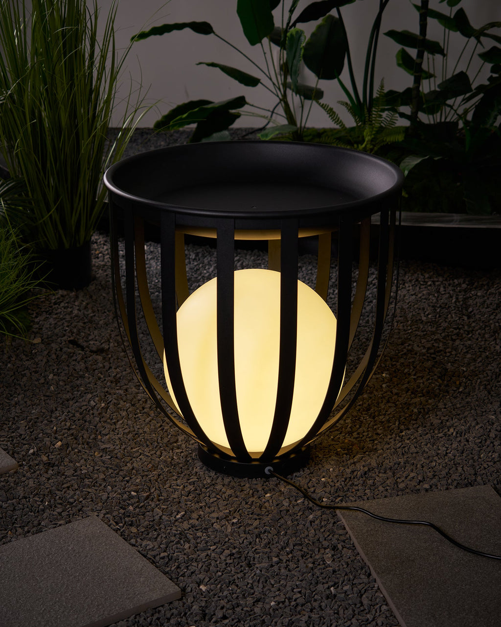 Bols Garden Outdoor Lamp | Acrylic Shade | Black or White