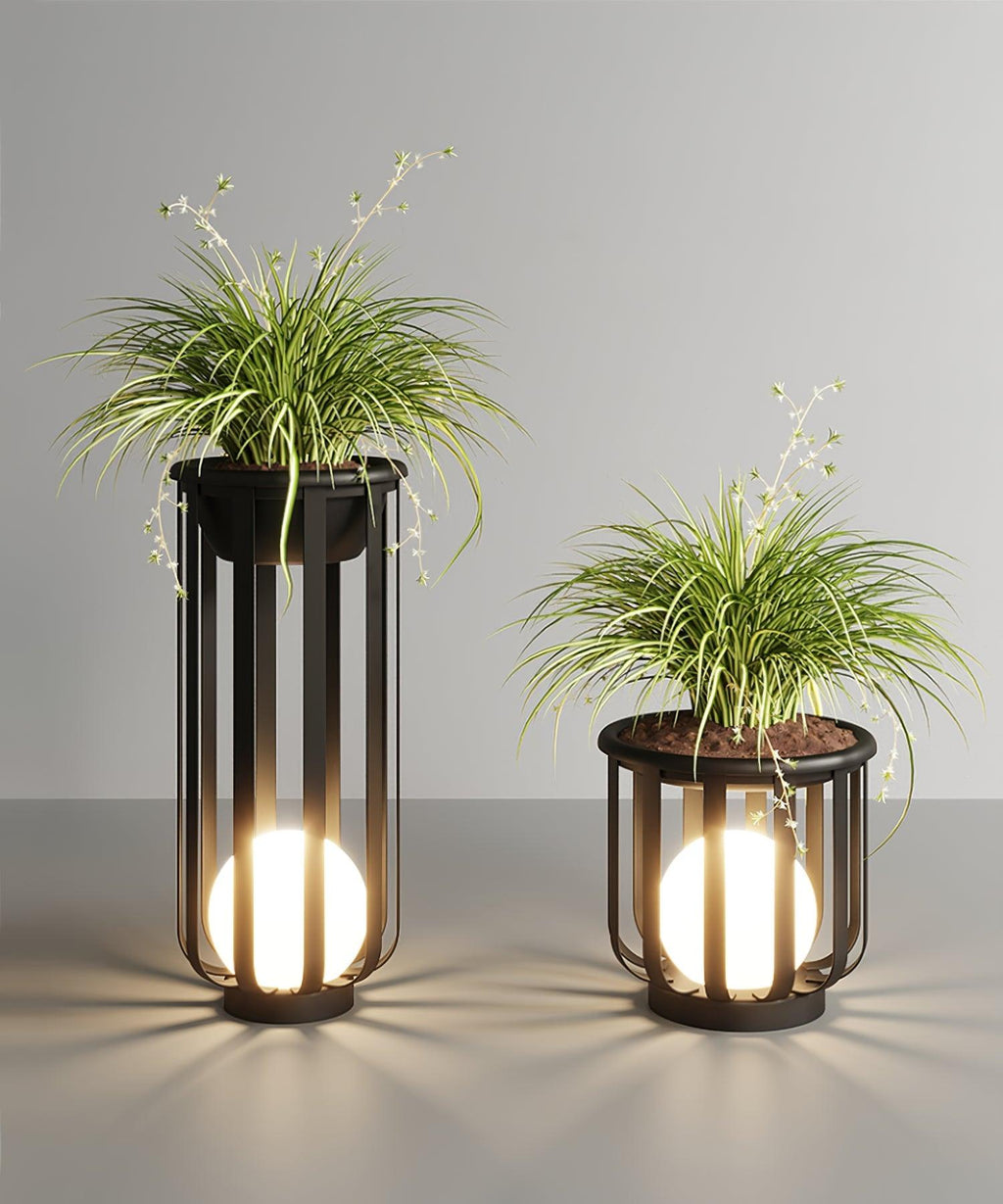 Bols Garden Solar Outdoor Lamp | Acrylic Lampshade | Black