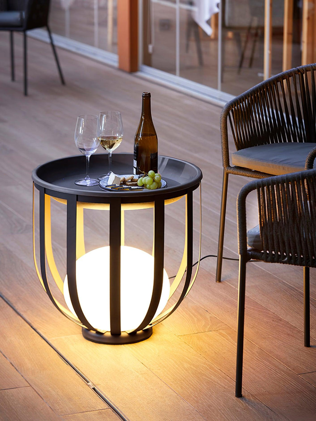 Bols Garden Outdoor Lamp | Acrylic Shade | Black or White