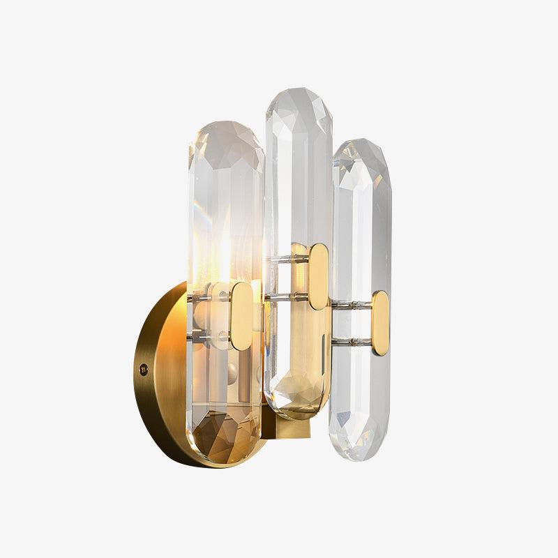 Bolton Sconce | Brass, K9 Crystal | Clear