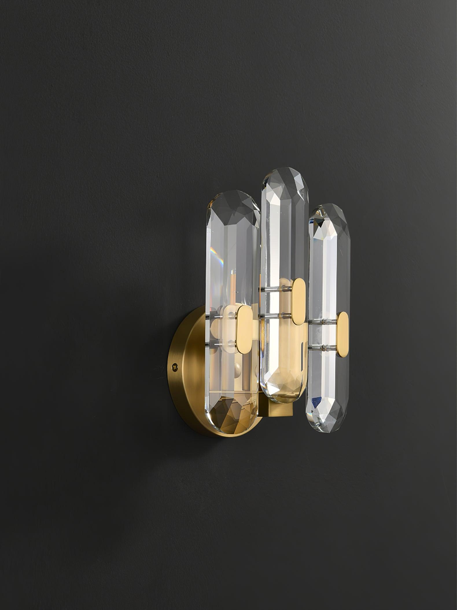 Bolton Sconce | Brass, K9 Crystal | Clear