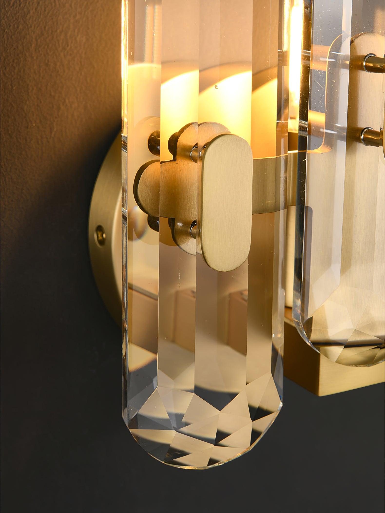 Bolton Sconce | Brass, K9 Crystal | Clear