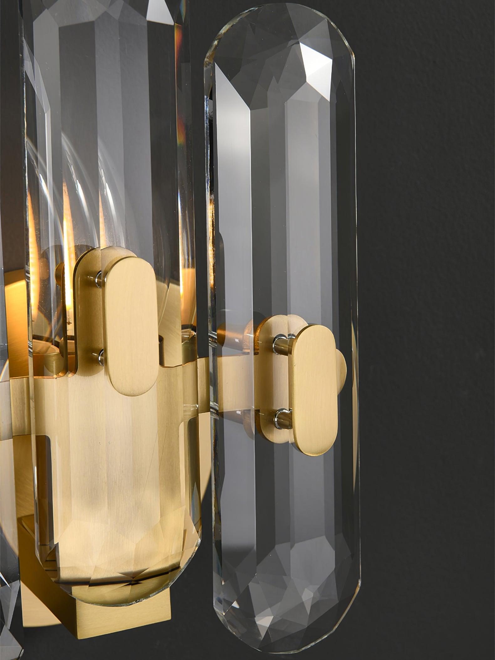Bolton Sconce | Brass, K9 Crystal | Clear