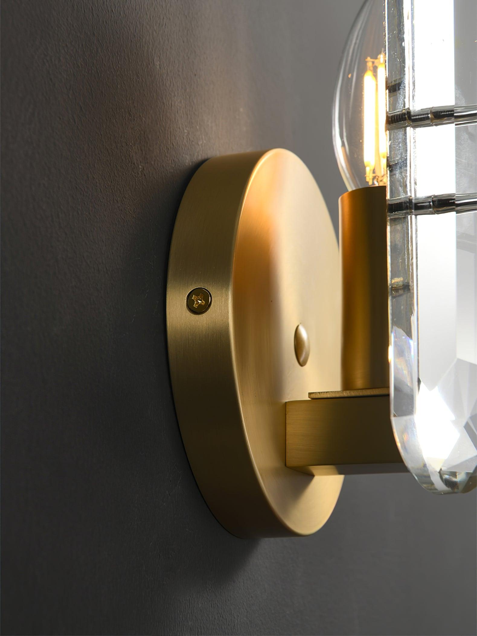 Bolton Sconce | Brass, K9 Crystal | Clear