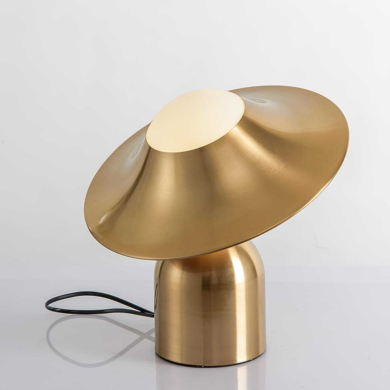 Bonbon Disc Table Lamp | Metal, Iron, Glass | Gold, White