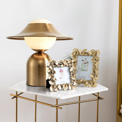 Bonbon Disc Table Lamp | Metal, Iron, Glass | Gold, White