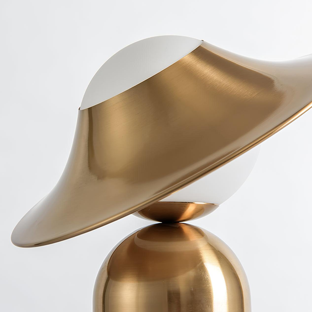 Bonbon Disc Table Lamp | Metal, Iron, Glass | Gold, White