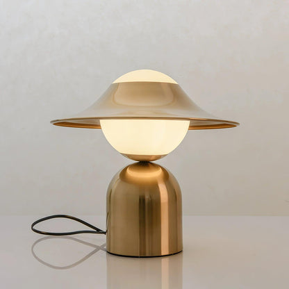 Bonbon Disc Table Lamp | Metal, Iron, Glass | Gold, White
