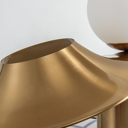 Bonbon Disc Table Lamp | Metal, Iron, Glass | Gold, White