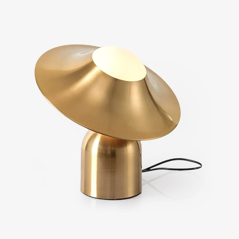 Bonbon Disc Table Lamp | Metal, Iron, Glass | Gold, White