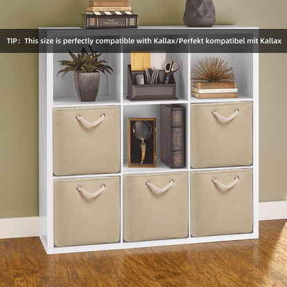 Canvas Storage Boxes | Beige | Set of 3
