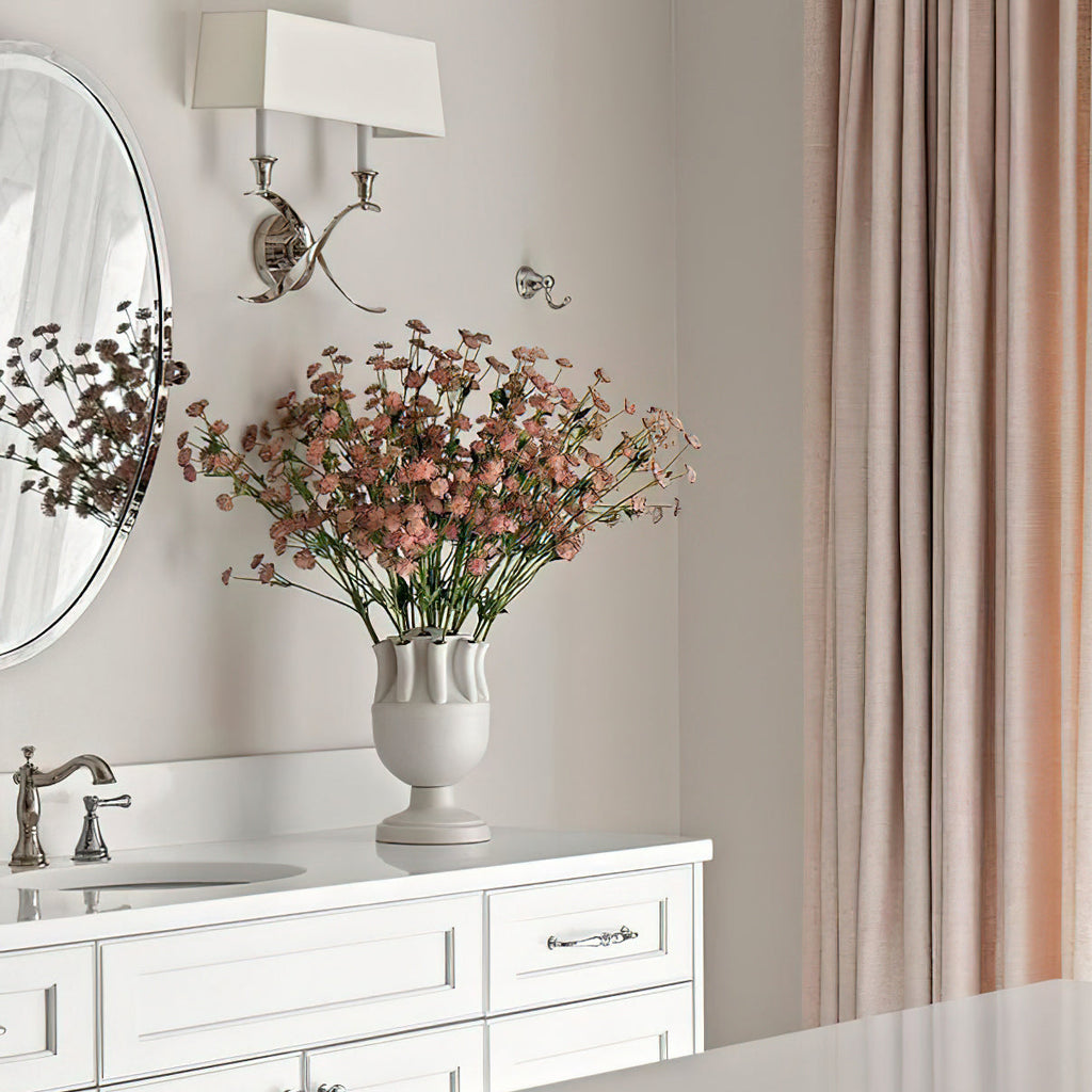 Bouillotte Wall Lamp | Brass & Fabric | White Shade