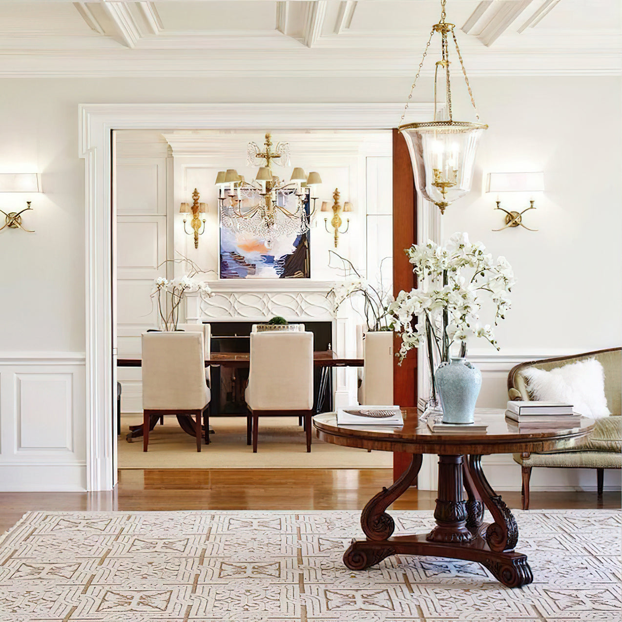 Bouillotte Wall Lamp | Brass & Fabric | White Shade