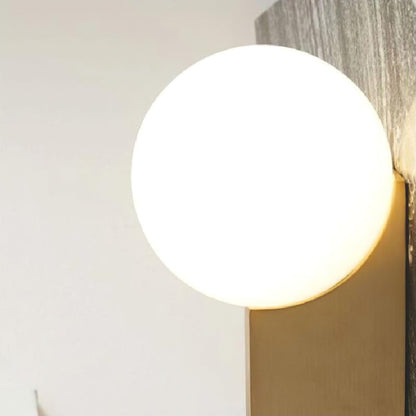 Bower Sconce | Brass and Glass | White