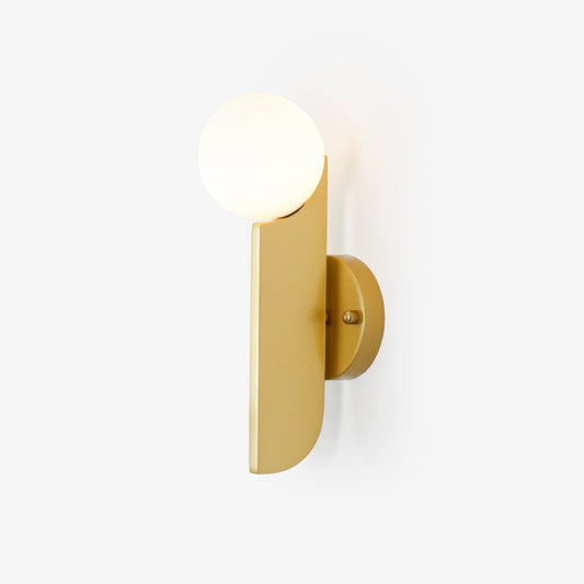 Bower Sconce | Brass and Glass | White